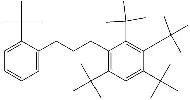 1-(2,3,4,6-Tetra-tert-butylphenyl)-3-(2-tert-butylphenyl)propane Struktur