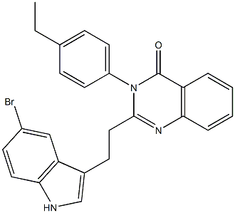 2-[2-(5-Bromo-1H-indol-3-yl)ethyl]-3-(4-ethylphenyl)quinazolin-4(3H)-one Struktur