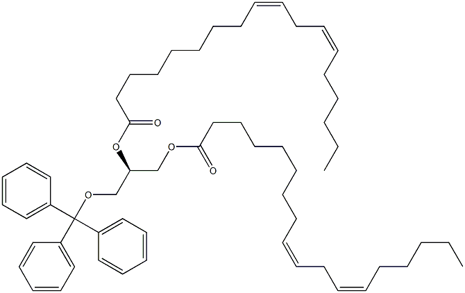 [R,(-)]-1-O,2-O-Dilinoleoyl-3-O-trityl-D-glycerol,,结构式