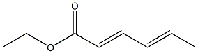 (4E)-2,4-ヘキサジエン酸エチル 化学構造式