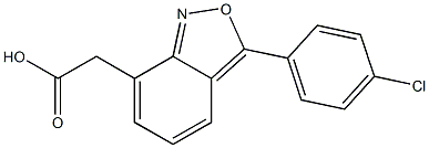 3-(4-クロロフェニル)-2,1-ベンゾイソオキサゾール-7-酢酸 化学構造式