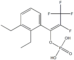 Phosphoric acid diethyl[(Z)-1-phenyl-2,3,3,3-tetrafluoro-1-propenyl] ester Structure
