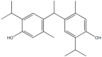 4,4'-(1,1-エタンジイル)ビス(2-イソプロピル-5-メチルフェノール) 化学構造式