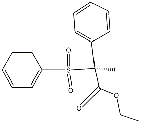 [S,(+)]-2-Phenyl-2-(phenylsulfonyl)propionic acid ethyl ester 结构式