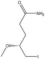 [R,(+)]-5-ヨード-4-メトキシバレルアミド 化学構造式