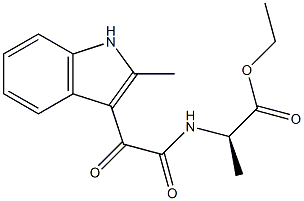 N-[(2-Methyl-1H-indol-3-yl)carbonylcarbonyl]-D-alanine ethyl ester Structure