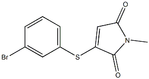 2-(3-Bromophenylthio)-N-methylmaleimide Struktur