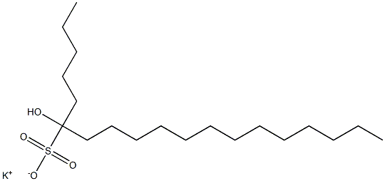 6-ヒドロキシノナデカン-6-スルホン酸カリウム 化学構造式