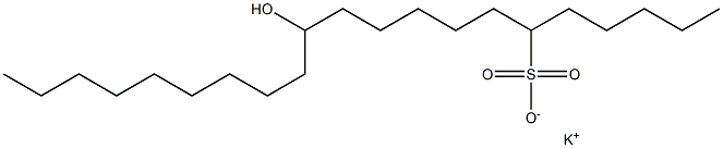 12-ヒドロキシヘニコサン-6-スルホン酸カリウム 化学構造式