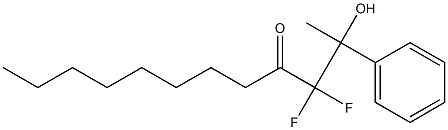 3,3-ジフルオロ-2-ヒドロキシ-2-フェニル-4-ドデカノン 化学構造式