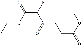 2-Fluoro-3-oxohexanedioic acid 1-ethyl 6-methyl ester 结构式