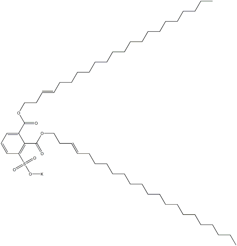 3-(Potassiosulfo)phthalic acid di(3-docosenyl) ester,,结构式