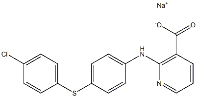 2-[p-(p-Chlorophenylthio)anilino]nicotinic acid sodium salt,,结构式