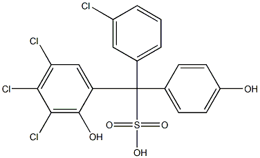 (3-Chlorophenyl)(3,4,5-trichloro-2-hydroxyphenyl)(4-hydroxyphenyl)methanesulfonic acid Structure