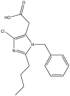 4-Chloro-2-butyl-1-(benzyl)-1H-imidazole-5-acetic acid Structure