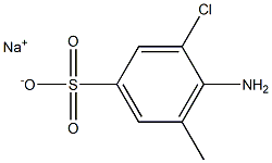 4-Amino-3-chloro-5-methylbenzenesulfonic acid sodium salt Structure