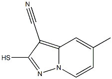 2-Mercapto-5-methylpyrazolo[1,5-a]pyridine-3-carbonitrile,,结构式