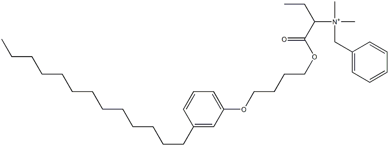 N,N-Dimethyl-N-benzyl-N-[1-[[4-(3-tridecylphenyloxy)butyl]oxycarbonyl]propyl]aminium Struktur