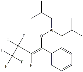 ジイソブチル[(E)-1-フェニル-2,3,3,4,4,4-ヘキサフルオロ-1-ブテニルオキシ]アルミニウム 化学構造式