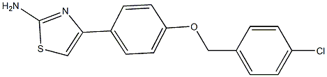 4-[4-[(4-クロロフェニル)メトキシ]フェニル]チアゾール-2-アミン 化学構造式