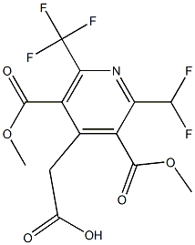 2-(Difluoromethyl)-6-(trifluoromethyl)-3-(methoxycarbonyl)-5-(methoxycarbonyl)pyridine-4-acetic acid