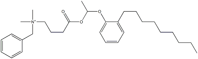 N,N-Dimethyl-N-benzyl-N-[3-[[1-(2-nonylphenyloxy)ethyl]oxycarbonyl]propyl]aminium Structure