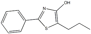 2-フェニル-5-プロピルチアゾール-4-オール 化学構造式