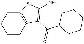 2-Amino-3-(cyclohexylcarbonyl)-4,5,6,7-tetrahydrobenzo[b]thiophene,,结构式