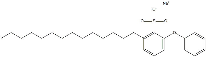 2-Phenoxy-6-tetradecylbenzenesulfonic acid sodium salt Structure