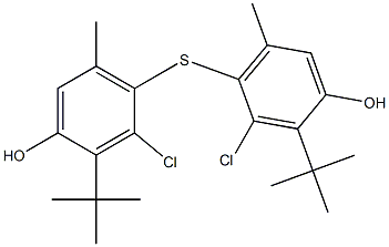 ビス(3-tert-ブチル-2-クロロ-4-ヒドロキシ-6-メチルフェニル)スルフィド 化学構造式
