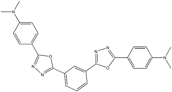 2,2'-(1,3-Phenylene)bis[5-[4-(dimethylamino)phenyl]-1,3,4-oxadiazole],,结构式