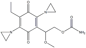 2,5-Bis(1-aziridinyl)-3-ethyl-6-[1-methoxy-2-(carbamoyloxy)ethyl]-1,4-benzoquinone