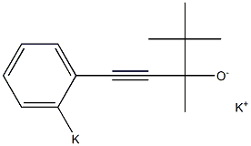 Potassium 3-(2-potassiophenyl)-1-tert-butyl-1-methyl-2-propyne-1-olate 结构式