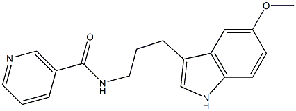 N-[3-(5-Methoxy-1H-indol-3-yl)propyl]nicotinamide Struktur