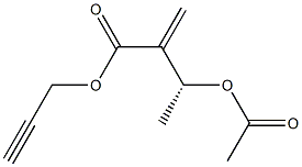 (3R)-3-Acetyloxy-2-methylenebutyric acid 2-propynyl ester Structure