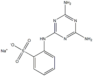2-[(4,6-Diamino-1,3,5-triazin-2-yl)amino]benzenesulfonic acid sodium salt Structure