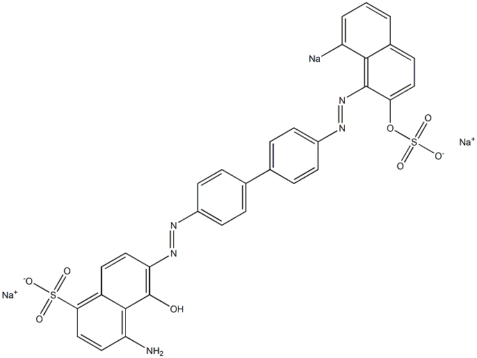 4-Amino-5-hydroxy-6-[[4'-[(2-hydroxy-8-sodiosulfo-1-naphthalenyl)azo]-1,1'-biphenyl-4-yl]azo]naphthalene-1-sulfonic acid sodium salt Structure