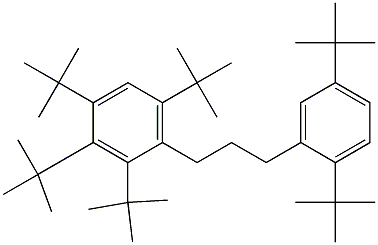 1-(2,3,4,6-テトラ-tert-ブチルフェニル)-3-(2,5-ジ-tert-ブチルフェニル)プロパン 化学構造式