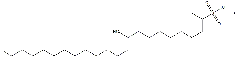 10-Hydroxytricosane-2-sulfonic acid potassium salt,,结构式