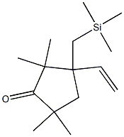 2,2,5,5-テトラメチル-3-(トリメチルシリルメチル)-3-ビニルシクロペンタノン 化学構造式
