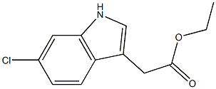 6-Chloro-1H-indole-3-acetic acid ethyl ester,,结构式