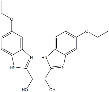 1,2-Bis(5-ethoxy-1H-benzimidazol-2-yl)-1,2-ethanediol,,结构式
