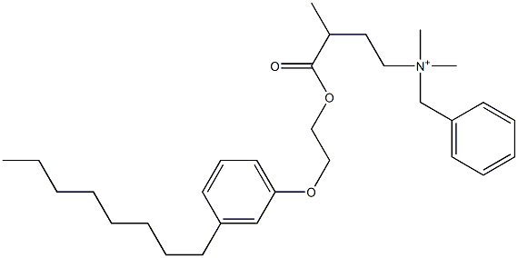  N,N-Dimethyl-N-benzyl-N-[3-[[2-(3-octylphenyloxy)ethyl]oxycarbonyl]butyl]aminium