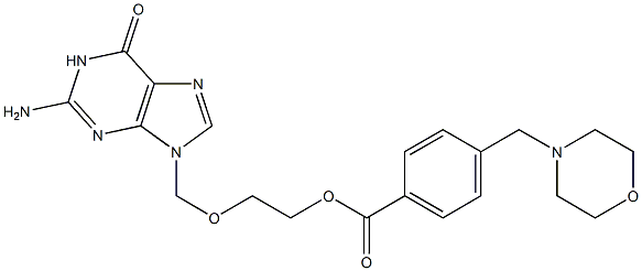 2-[[(2-Amino-1,9-dihydro-6-oxo-6H-purin)-9-yl]methoxy]ethanol 4-(morpholinomethyl)benzoate Structure