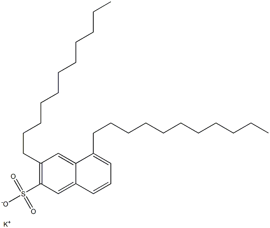 3,5-ジウンデシル-2-ナフタレンスルホン酸カリウム 化学構造式