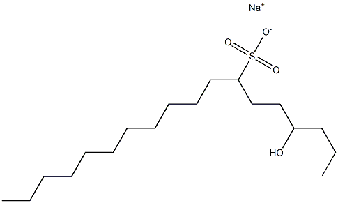 4-Hydroxyoctadecane-7-sulfonic acid sodium salt,,结构式
