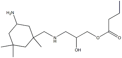 3-[[N-(3-Butyryloxy-2-hydroxypropyl)amino]methyl]-3,5,5-trimethylcyclohexylamine Struktur