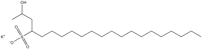 2-Hydroxyhenicosane-4-sulfonic acid potassium salt,,结构式