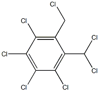 3,4,5,6-Tetrachloro-1-(chloromethyl)-2-(dichloromethyl)benzene Struktur
