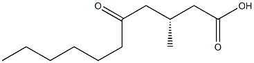 [R,(-)]-3-Methyl-5-oxoundecanoic acid Structure